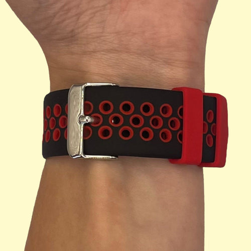 black-red-garmin-vivomove-3s-watch-straps-nz-silicone-sports-watch-bands-aus