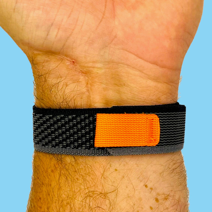 black-grey-orange-garmin-descent-mk3-mk3i-(43mm)-watch-straps-nz-trail-loop-watch-bands-aus