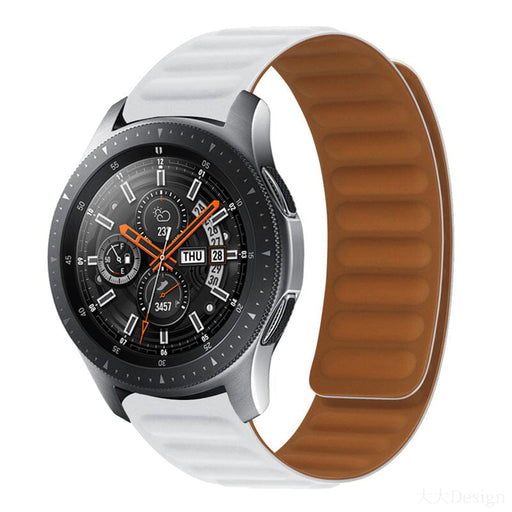 white-samsung-galaxy-watch-7-(40mm)-watch-straps-nz-magnetic-silicone-watch-bands-aus