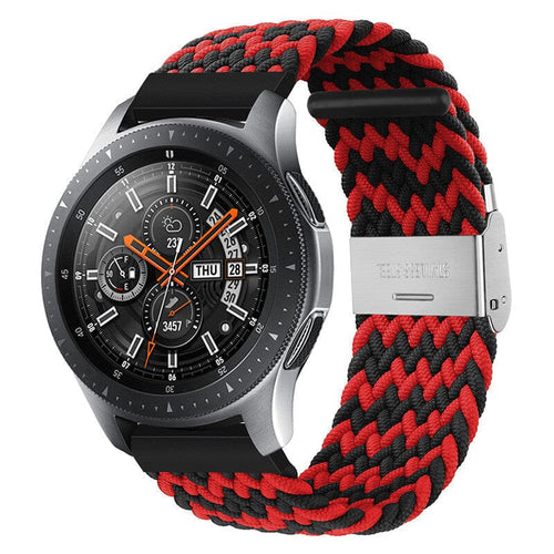black-red-zig-ticwatch-e3-watch-straps-nz-nylon-braided-loop-watch-bands-aus