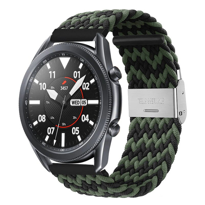 black-green-zig-polar-ignite-3-watch-straps-nz-nylon-braided-loop-watch-bands-aus