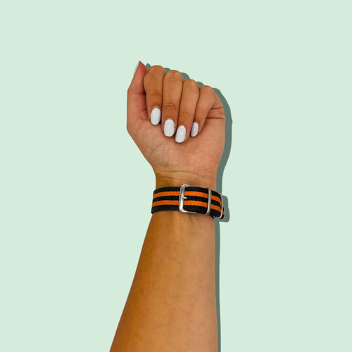 black-orange-xiaomi-amazfit-bip-3-pro-watch-straps-nz-nato-nylon-watch-bands-aus