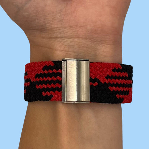 red-white-ticwatch-e3-watch-straps-nz-nylon-braided-loop-watch-bands-aus