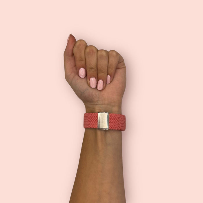 pink-ticwatch-e3-watch-straps-nz-nylon-braided-loop-watch-bands-aus