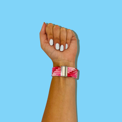 pink-red-white-ticwatch-e3-watch-straps-nz-nylon-braided-loop-watch-bands-aus