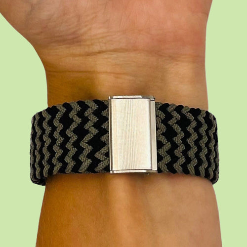 black-green-zig-ticwatch-e3-watch-straps-nz-nylon-braided-loop-watch-bands-aus