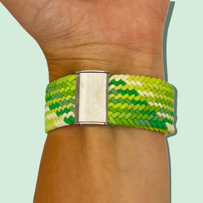 green-white-ticwatch-e3-watch-straps-nz-nylon-braided-loop-watch-bands-aus
