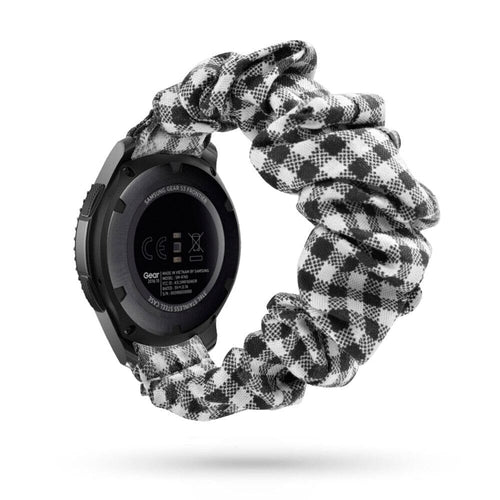 gingham-black-and-white-ticwatch-e3-watch-straps-nz-scrunchies-watch-bands-aus