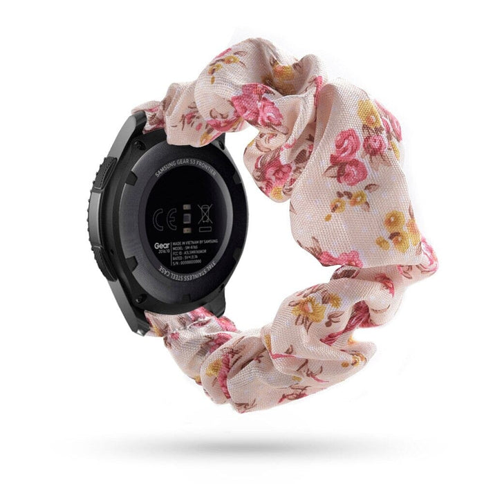 pink-flower-ticwatch-e3-watch-straps-nz-scrunchies-watch-bands-aus