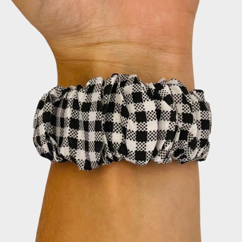 gingham-black-and-white-ticwatch-e3-watch-straps-nz-scrunchies-watch-bands-aus
