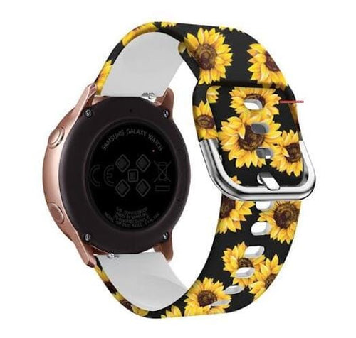 sunflowers-black-skagen-20mm-range-watch-straps-nz-pattern-straps-watch-bands-aus