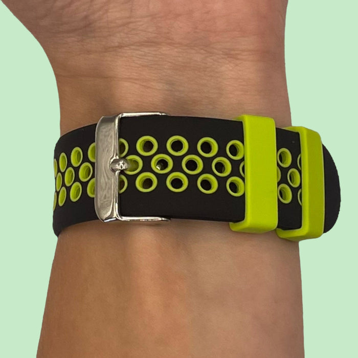 black-green-vincero-22mm-range-watch-straps-nz-silicone-sports-watch-bands-aus